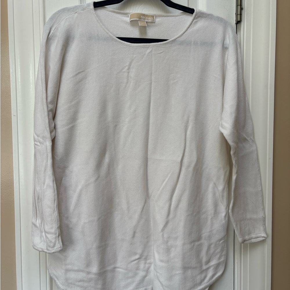 Michael Kors White Long Sleeve Sweatshirt